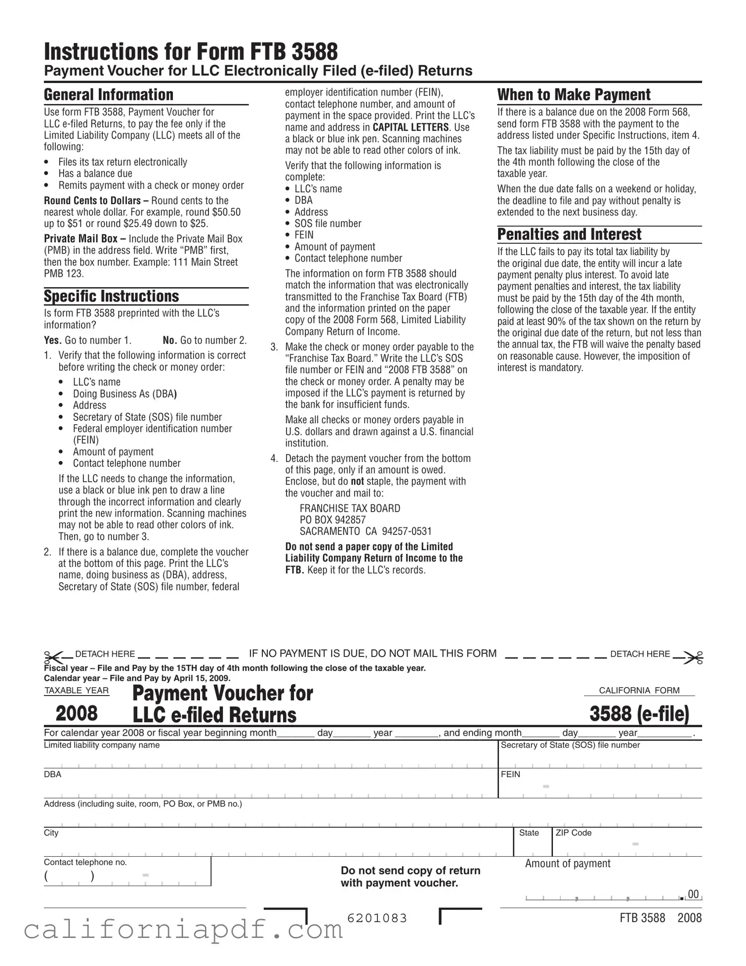 Fill a Valid California 3588 Form