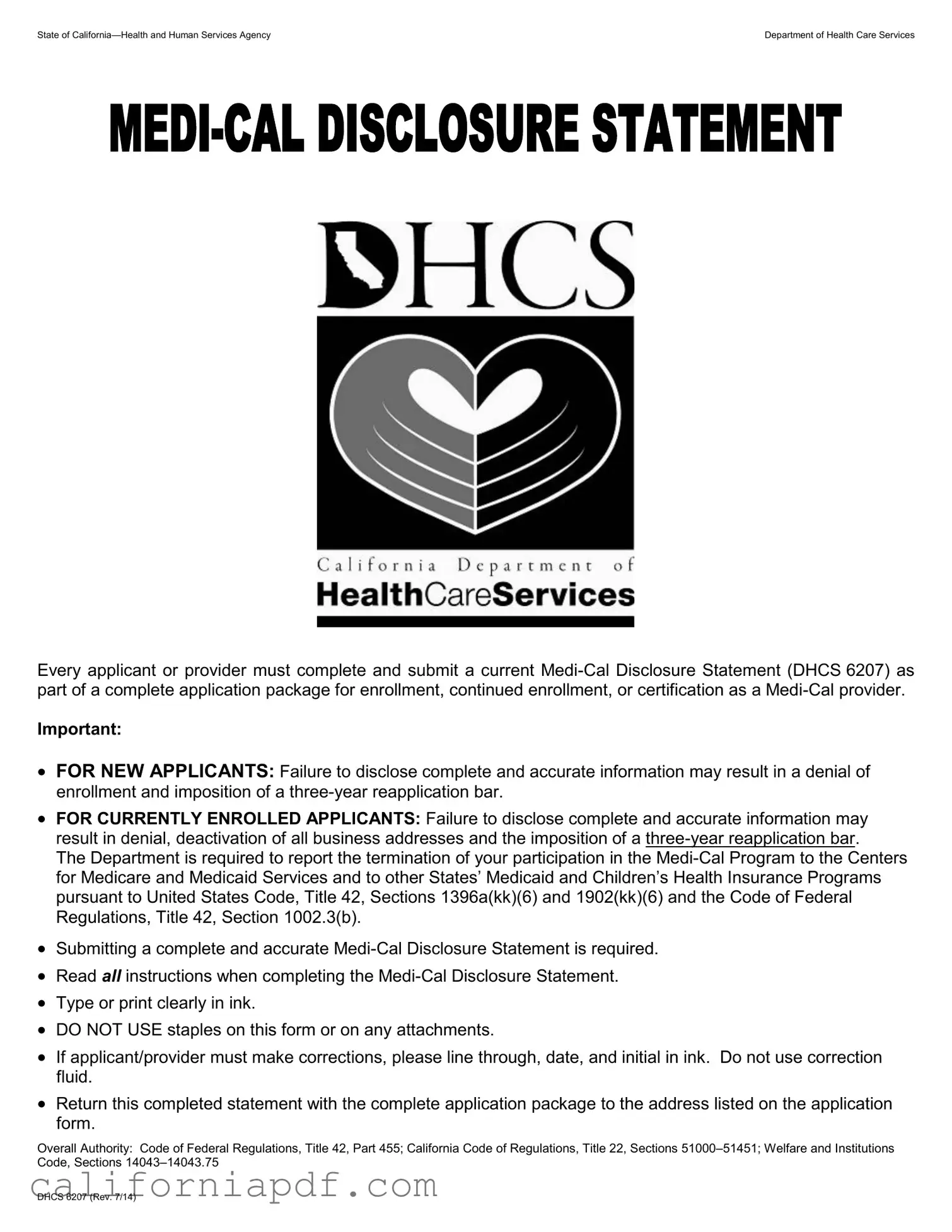 Fill a Valid California Dhcs Form