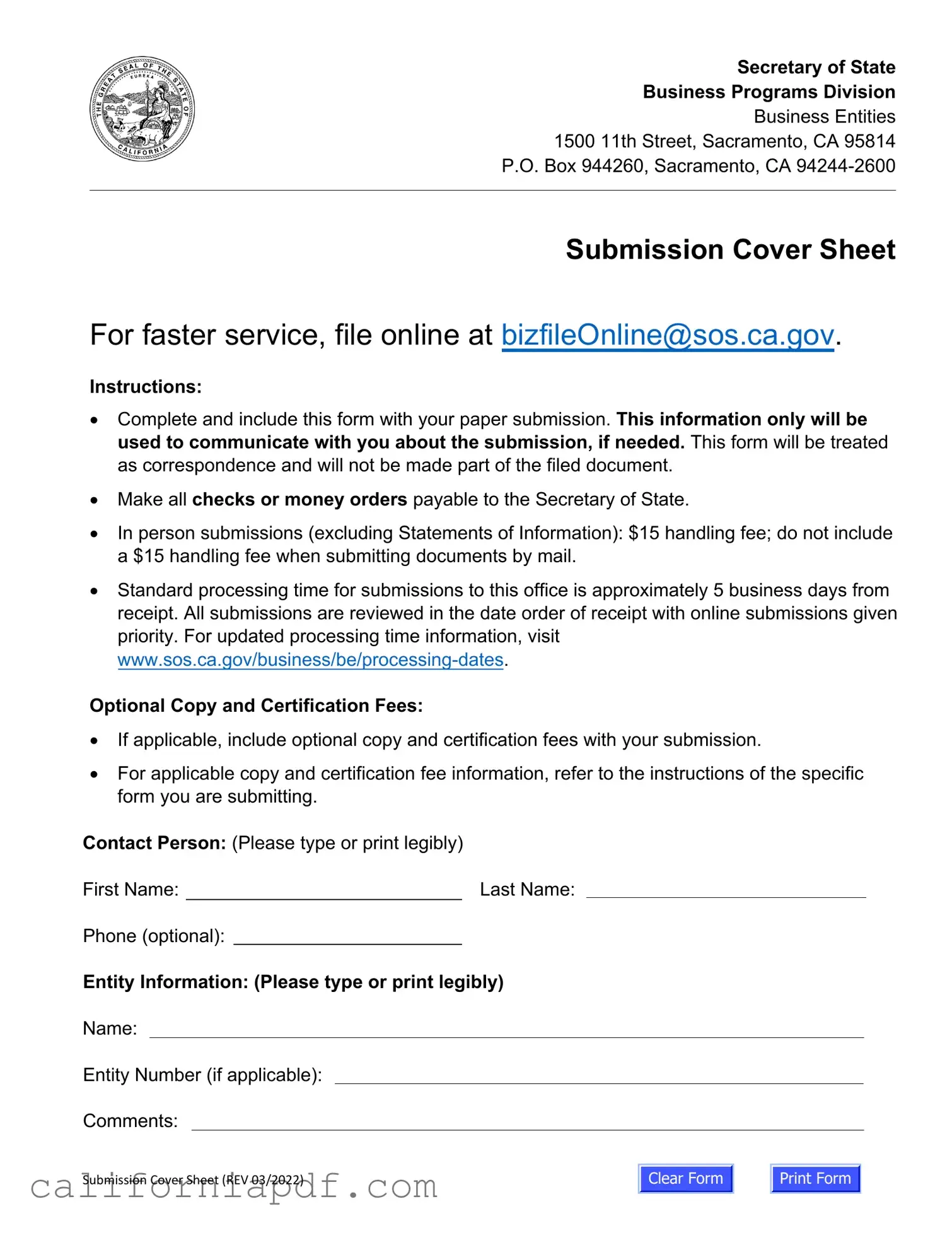 Fill a Valid California Llc 1 Form
