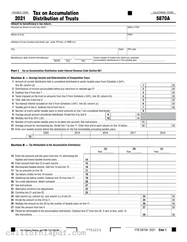 Fill a Valid California 5870A Form