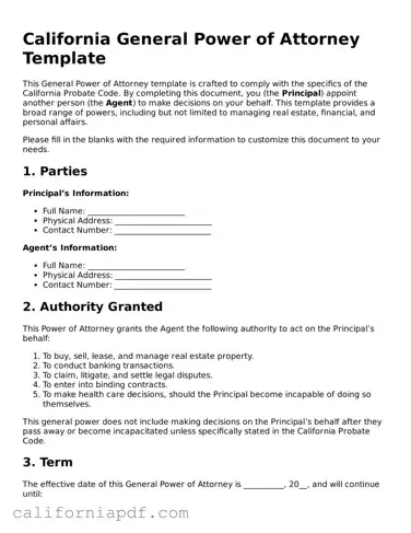 Attorney-Approved California General Power of Attorney Document